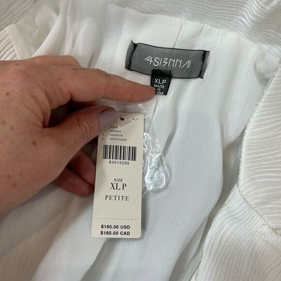 Anthropologie 4SI3NNA Lorenzo Short Sleeve White Belt Blazer Wrap Mini Dress XLP - Picture 3 of 16